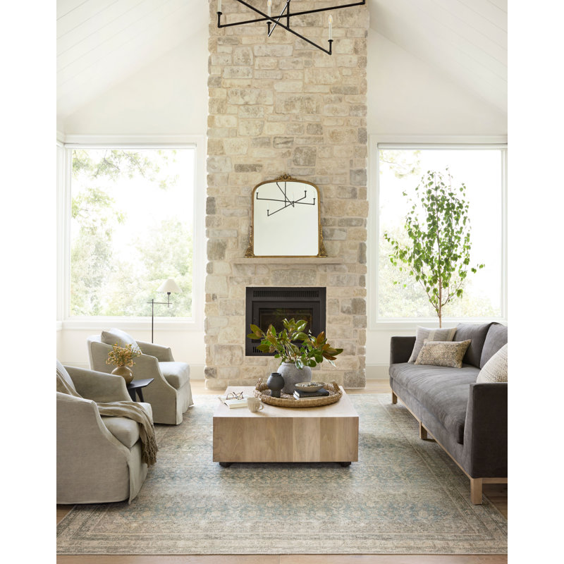 Jade and Natural Synthetic Traditional Area Rug, 7'6" x 9'6"