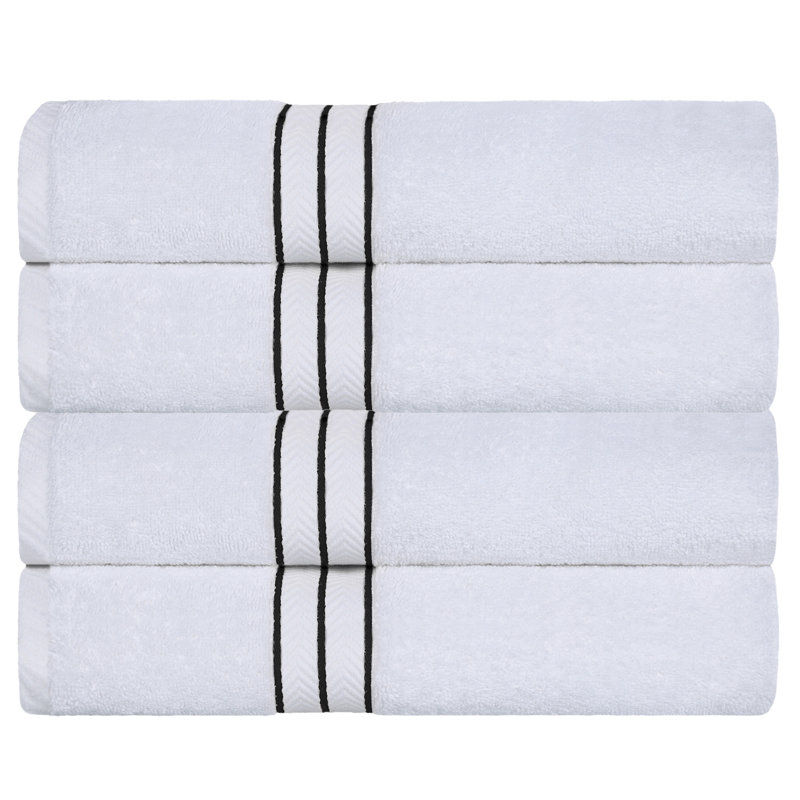 Ensemble de serviettes de bain 4 pièces Josann, Noir