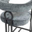 Ensemble de 2 tabourets de bar House Hold, tabouret de bar moderne avec dossier, cadres en métal noir, tabourets de bar rembourrés pour îlot de cuisine, pub, club (chenille grise)-642642710