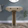 Ogonbrick 26'' Vitreous China Rectangular Bathroom Pedestal Sink with Overflow in White