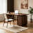Modern Rectangular Black Walnut Solid Wood Desk-238148414