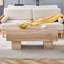 Table basse en panneau de fibres à densité moyenne, texture bois clair simple et moderne