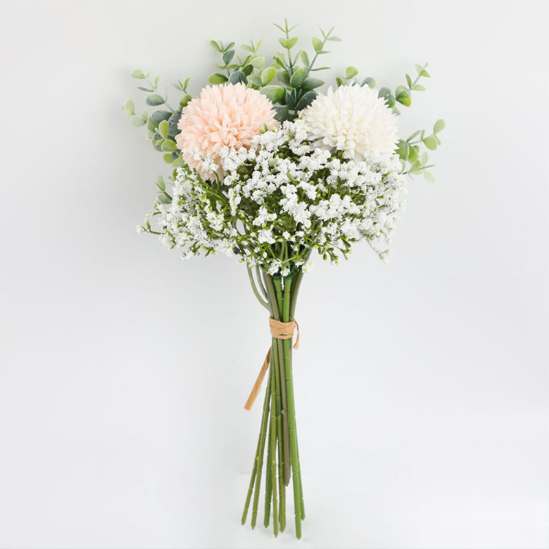 Fleurs artificielles pour la décoration, fleurs simulées 12 pièces bouquet de mariage artificiel hortensia rose décoration de la maison accessoires de fleurs simulées