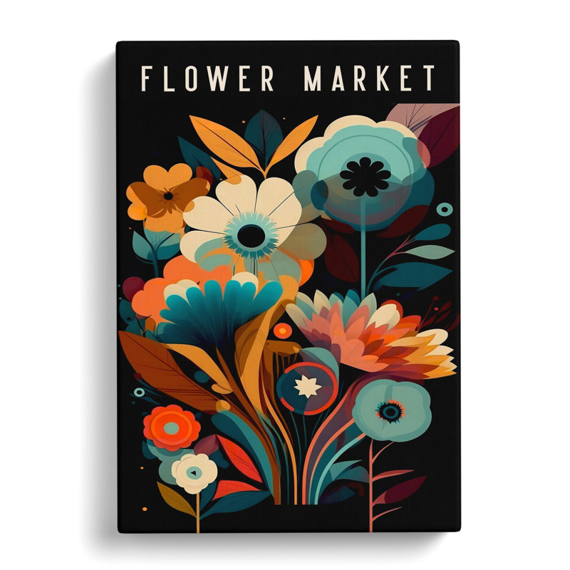 Modern Flower Market Exhibition No.11 - Wrapped Canvas, 91cm H x 60cm W x 3cm D