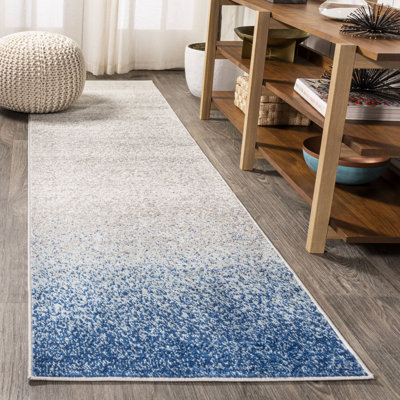 Tapis bleu / crème Yerby