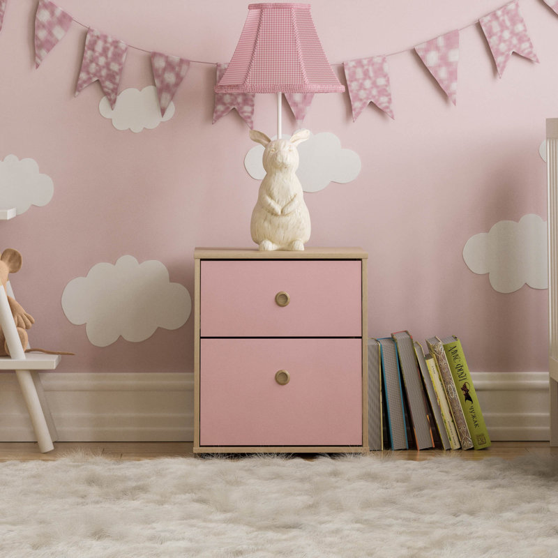 Eberly Bedroom Set, Pink/Oak