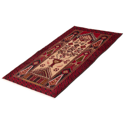 One-of-a-Kind 3'5" X 5'9" New Age Wool Area Rug in