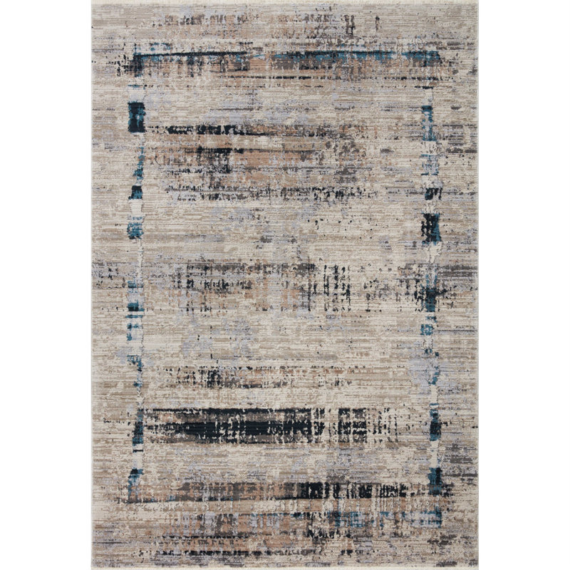 Tapis taupe / noir Ballycraigy, Carré 1 pi 6 po