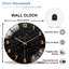 Horloge murale numérique futuriste à DEL avec fonction d'alarme - horloge murale moderne en verre 12 po