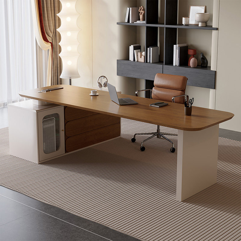 Bureau de direction 86,61 "en bois massif de luxe et de qualité supérieure, 29.53" H x 86.61" W x 55.12" D