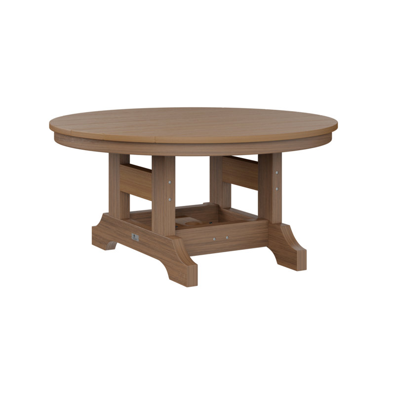 Table de conversation ronde Berlin Garden Garden 38 po Classic, Acajou antique, Teck naturel
