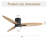 56 Inch Modern Design Flush Mount Ceiling Fan With Light And Remote Control