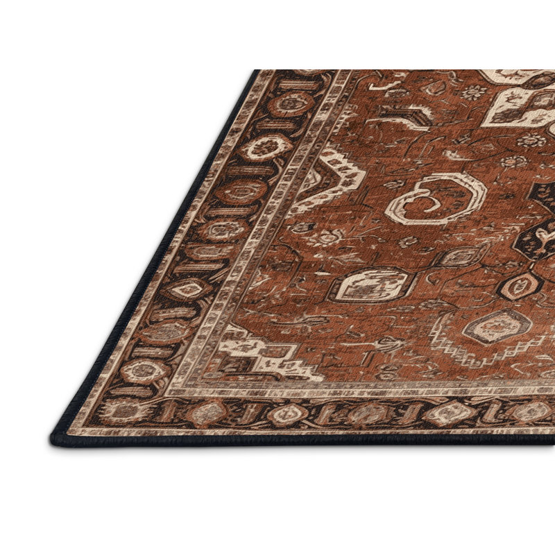 Tapis brun lavable à la machine
