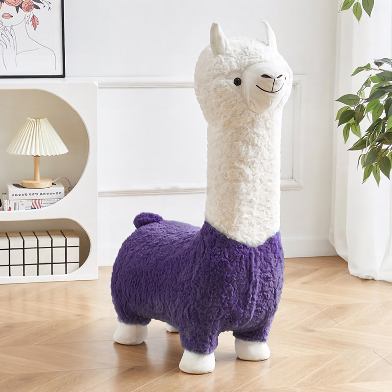Fauteuil d'appoint en alpaga à housse, Velours mauve