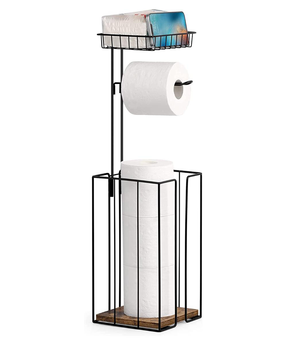 FUNPALA Toilet Paper Holder Stand-Free Standing Toilet Paper