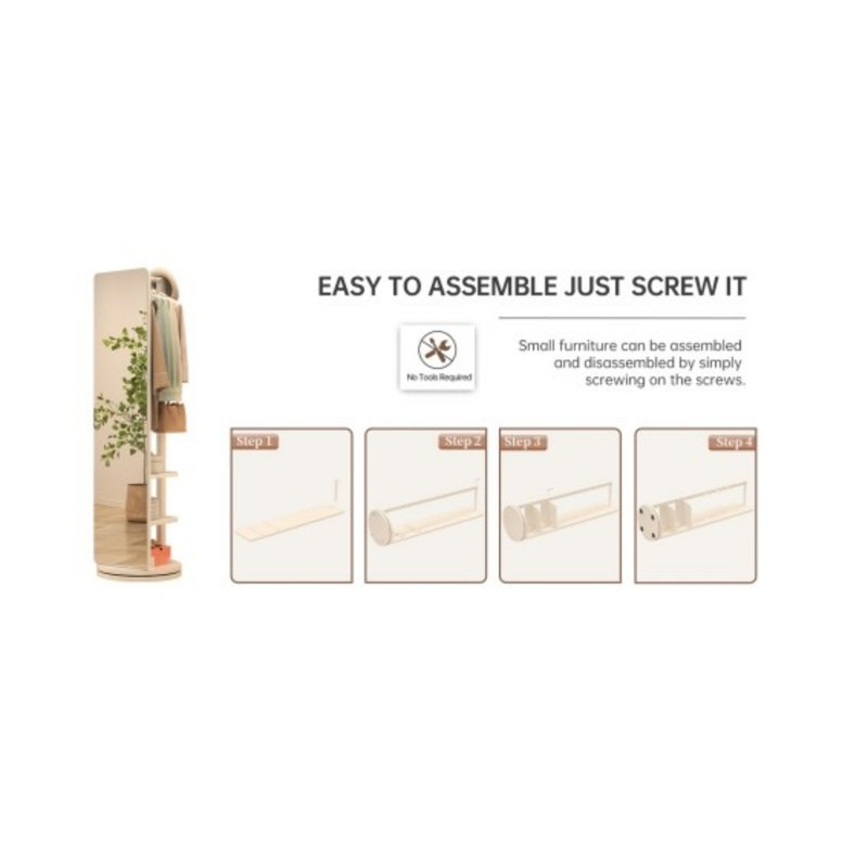 Hanger and mirror integrated design full body mirror