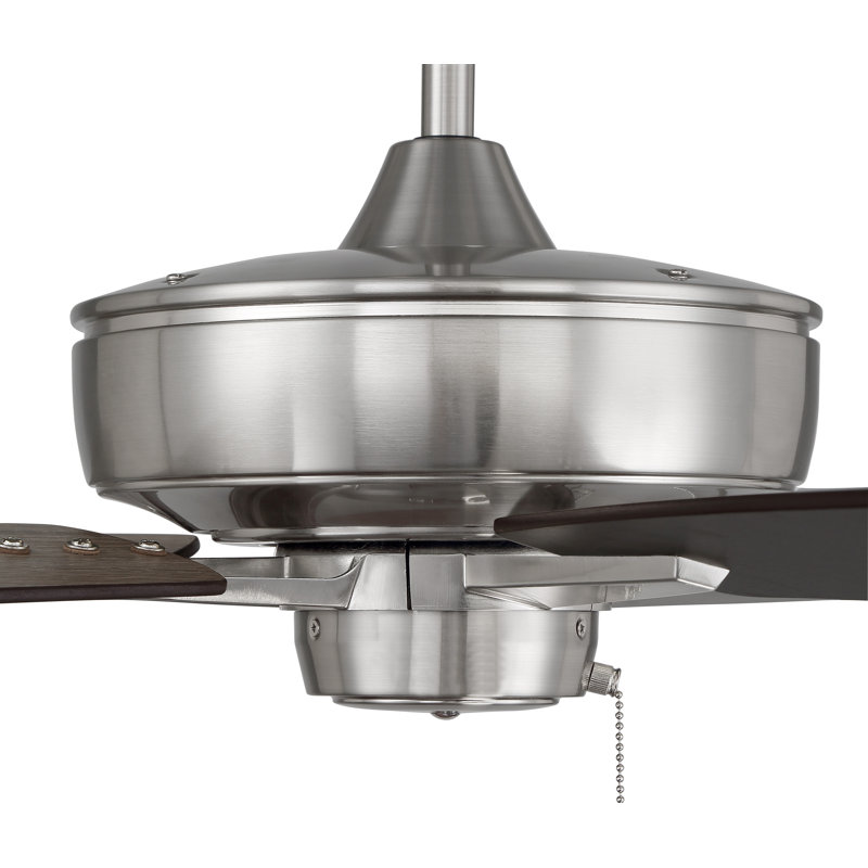 60'' Ceiling Fan, Brushed Polished Nickel/Black
