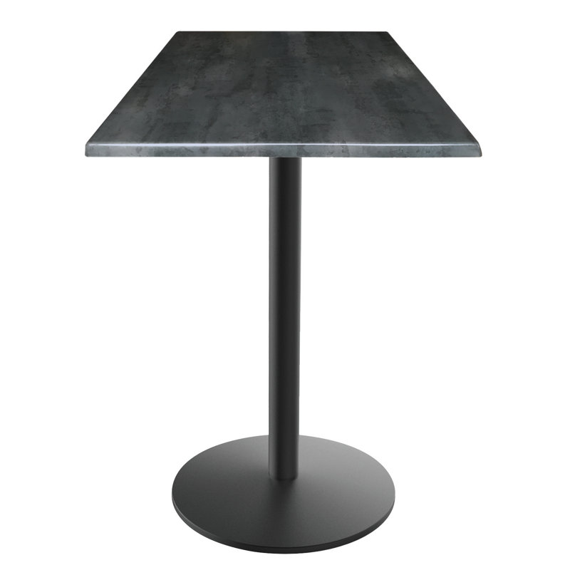 36" Tall, Indoor/Outdoor Table, 30" L x 30" W, Black Steel