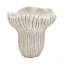 9.3X9x8.7" Sand And Cement Coral Planter With Textured Beige Finish
