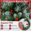 The Holiday Aisle® 7.5 Ft Artificial Christmas Tree Hinged With 560 Warm Led Lights & 267 Red Berries-2027985240