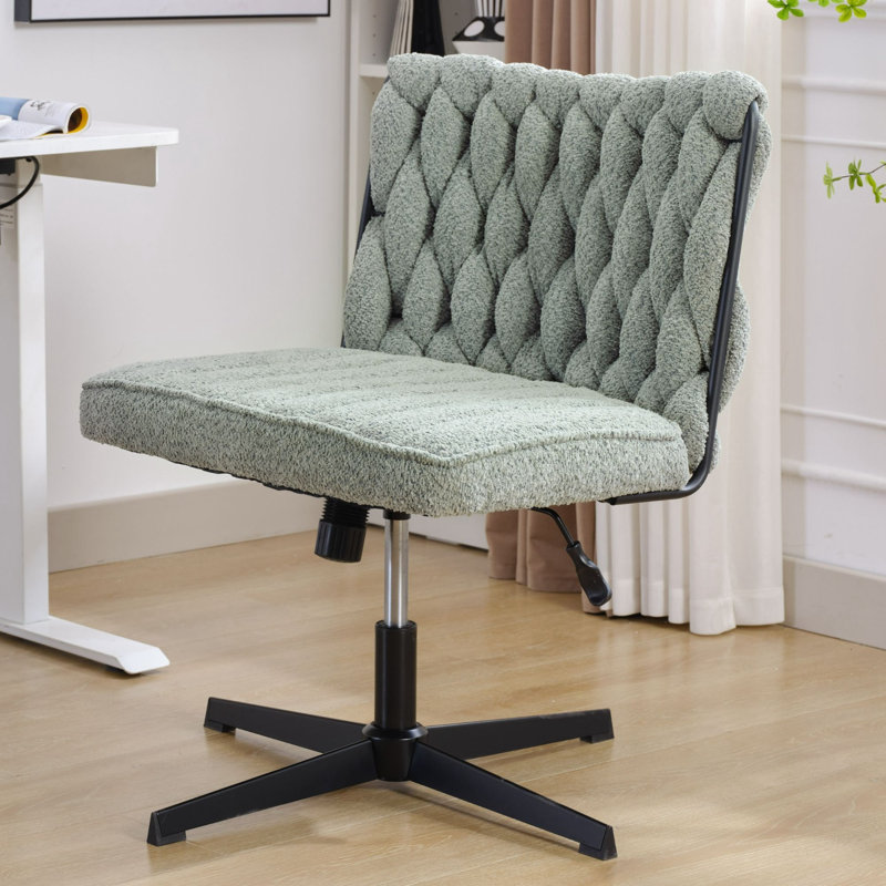 Chaise d'appoint pivotante de 24 po de large Pontmain, Mélange de polyester vert
