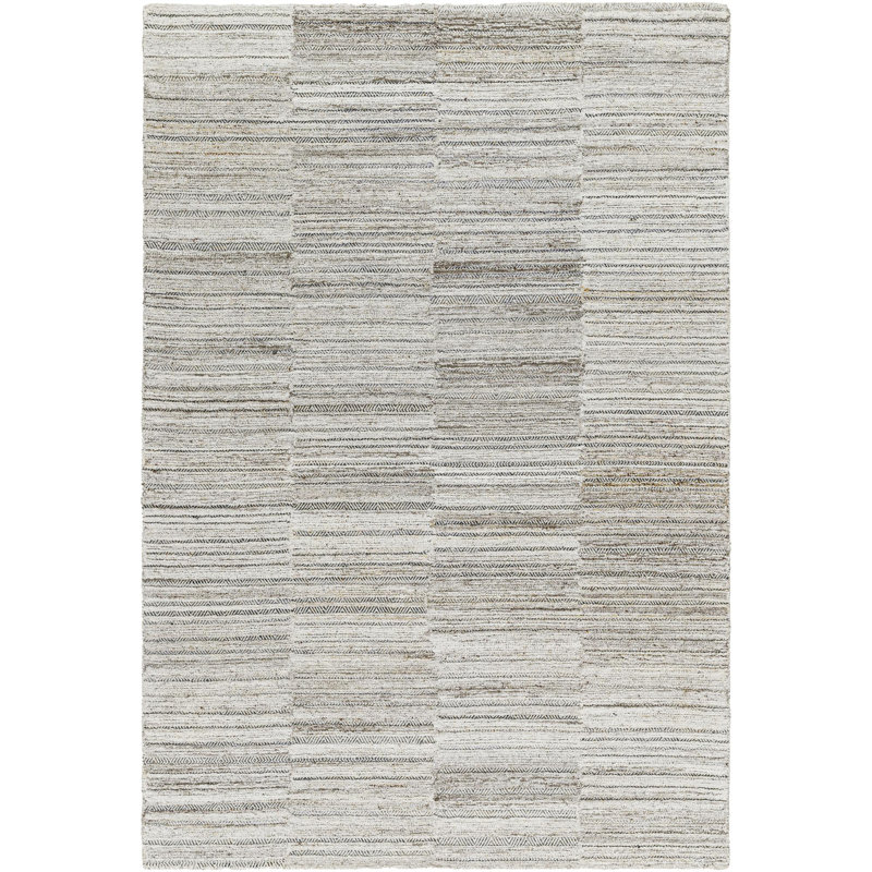 Abstract Area Rug in Gray, Rectangle 2' x 3'