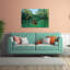 The Tropics Abstract Contemporary Monkey Forest Landscape Wall Art Print by Henri Rousseau - 1 Piece Wrapped Canvas Wall Art-1370537661