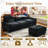 {New Arrived} 99.50 Inch 3-Seater Chenille Modular Sofa Set with Movable Ottoman,Free Combination-89612783