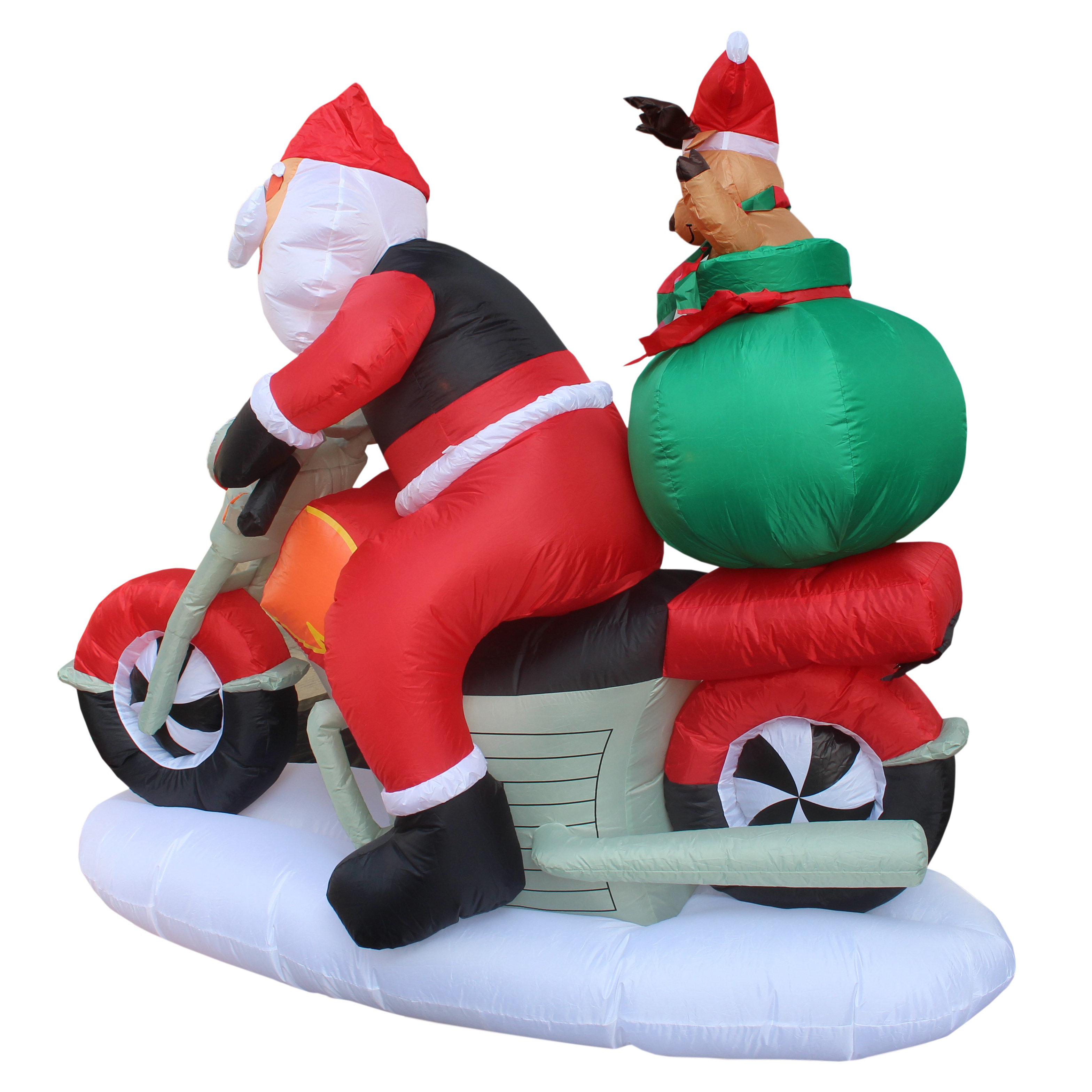 The Holiday Aisle® Christmas Santa Claus Driving Motorcycle Decoration ...