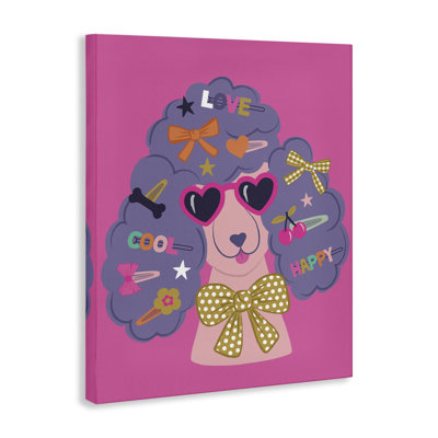  «Poodle with Hair Baubles», art mural par Lisa Perry White