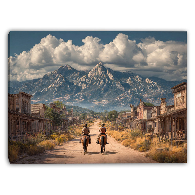 «Frontier Main Street», art mural sur toile tendue, H 16 po x l 24 po