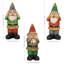 Ensemble de 3 statues d'extérieur 11,5 "Three Wise Garden Gnomes