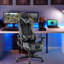 JL Comfurni Adjustable Reclining Ergonomic Faux Leather Swiveling PC & Racing Game Chair with Footrest-59230198