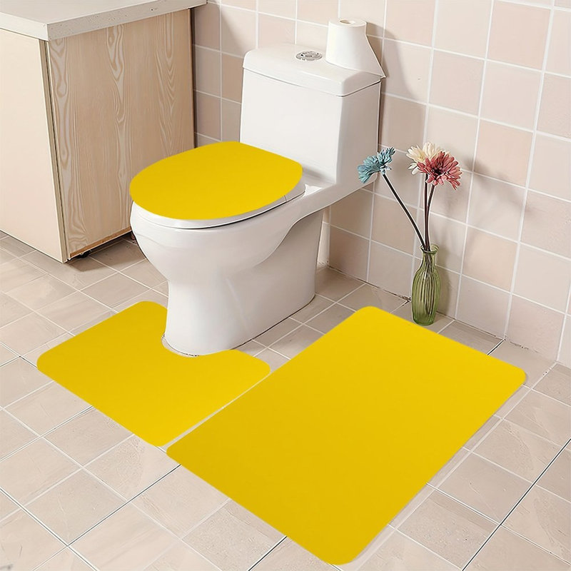 Ensemble de 3 tapis de salle de bain Retro Design