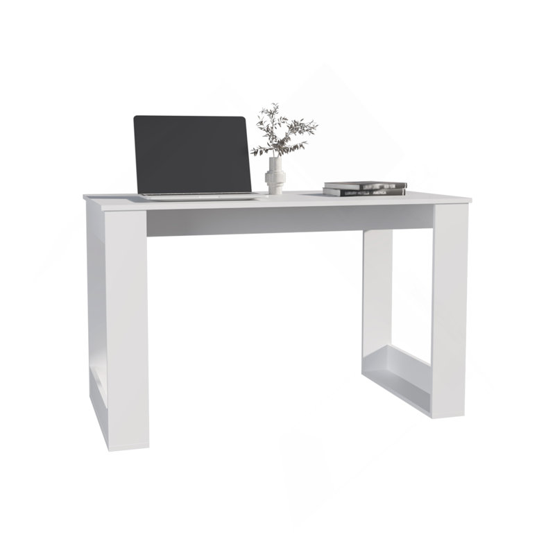 Bureau d'écriture 120, bureau personnel, blanc, Blanc
