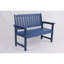 Banc bleu foncé minimaliste écologique et recyclable, adapté à une utilisation intérieure et extérieure. Just Wipe It Clean When It Gets Dirty, chaise