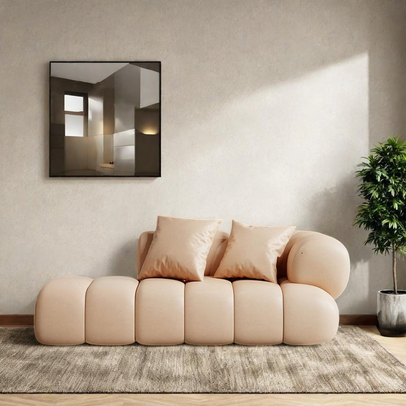 Chaise Creative en bois massif, Orange clair, Orienté à droite