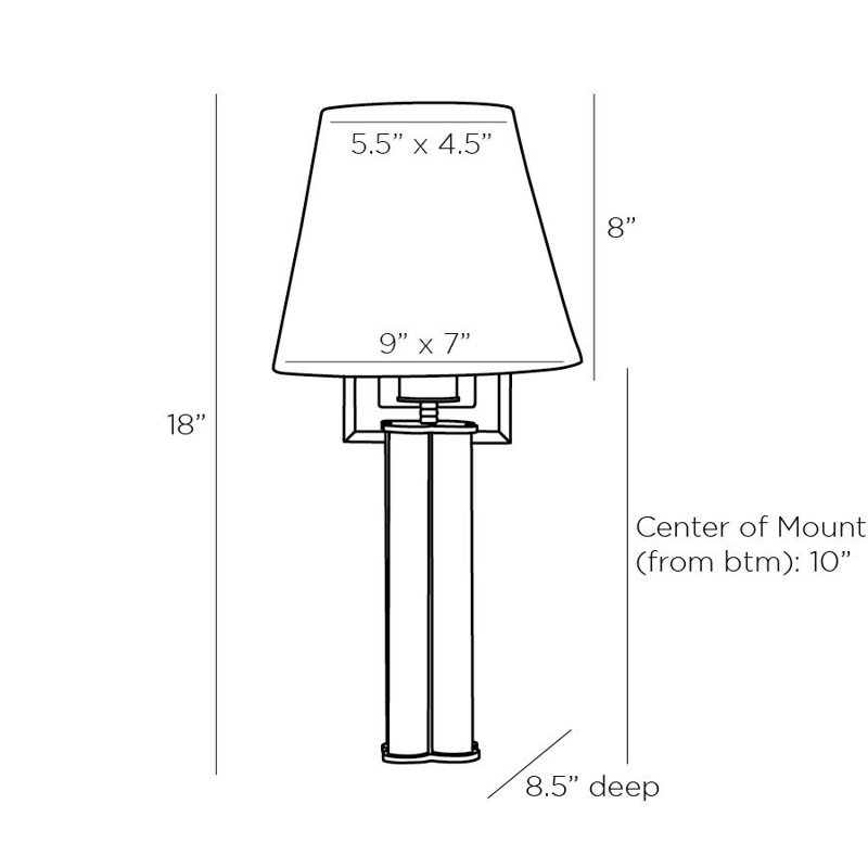 Eckart 1 - Light Wallchiere, English Bronze