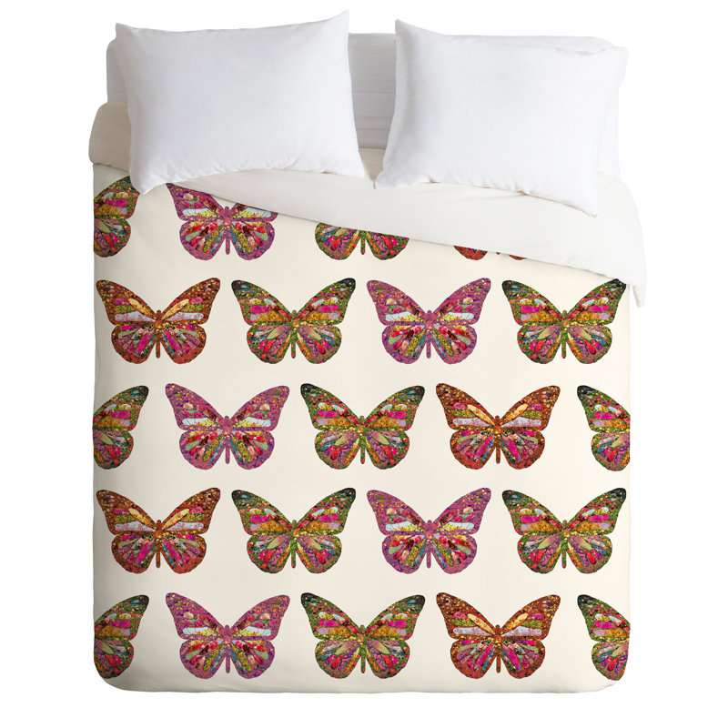 Ensemble de housse de couette Butterflies Fly, Housse de couette pour très grand lit et 2 très 