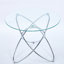 Table de cuisine de couleur moderne avec pieds en métal et plateau en verre, aspect naturel, réglable pour différentes utilisations, espace de 34,4 po de largeur, conception innovante, surface lisse, réglable