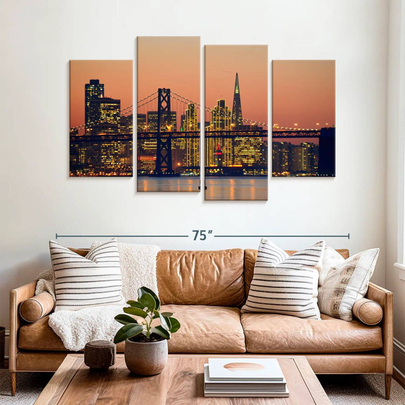 Sireci Vibrant San Francisco Skyline, 42"H x 68"W