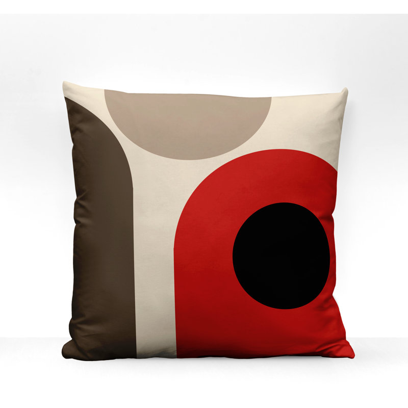 Yenz Outdoor Reversible Throw Pillow, 17" x 17", Red