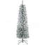 Arbre de Noël artificiel 6 pi avec 329 pointes enneigées, base en métal, arbre de Noël réaliste