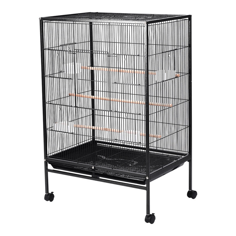 94cm Iron Flat Top Floor Bird Cage with Wheels