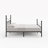 60.24"W x 83.23"L Classic Iron Platform Queen Bed Frame - Solid Black Metal Platform with Steel Slat Support