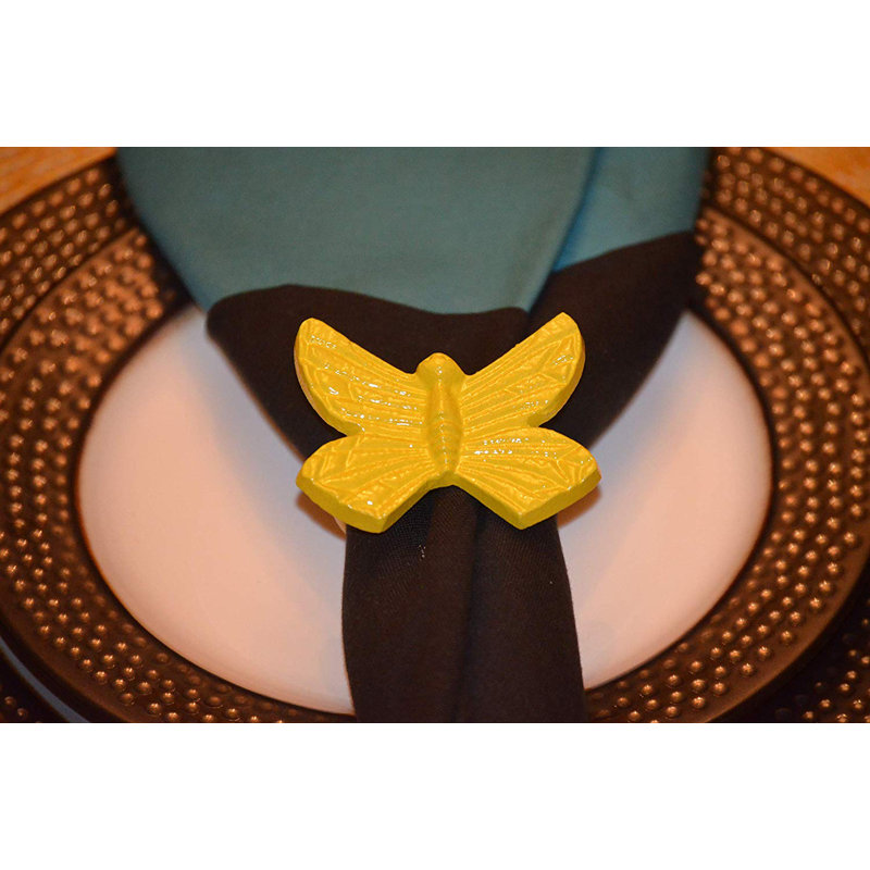 Metal Napkin Ring, Yellow