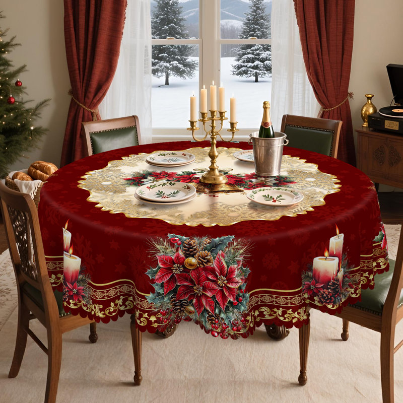 Nappe rouge en polyester lavable