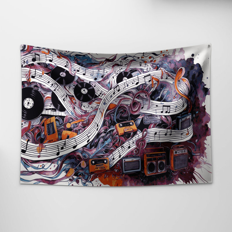Tapisserie murale «Music Pop Music», 26 po x 36 po