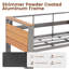 Ensemble de 2 fauteuils de patio modernes en aluminium avec panneaux imitation bois et coussins résistants aux intempéries-1290848301