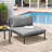 63'' Aluminum Outdoor Patio Sectional (Set of 2)-1801817617-1793856846